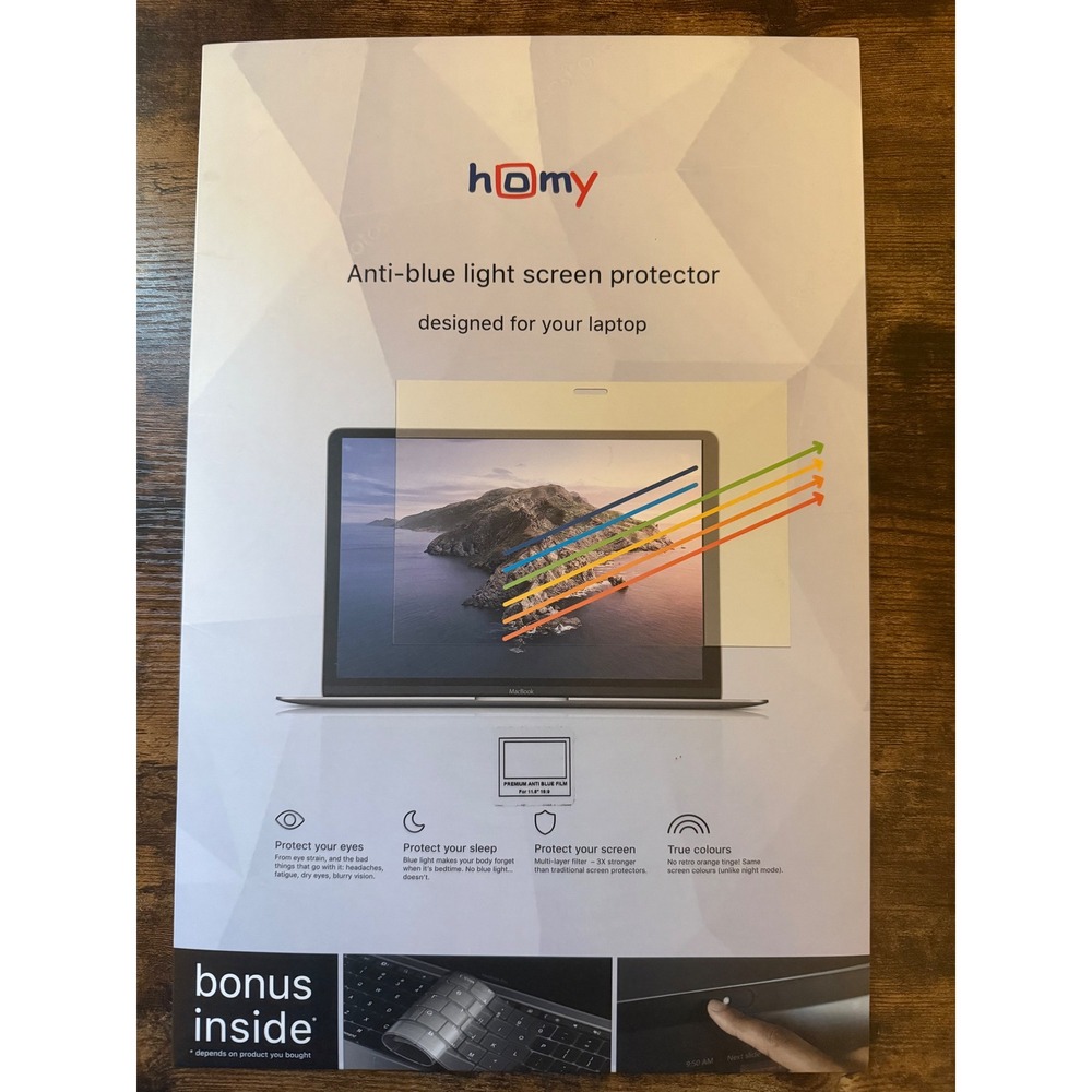 Homy 11.6 inch Anti Blue Light Screen Protector for Laptop 16:9 Aspect Ratio New